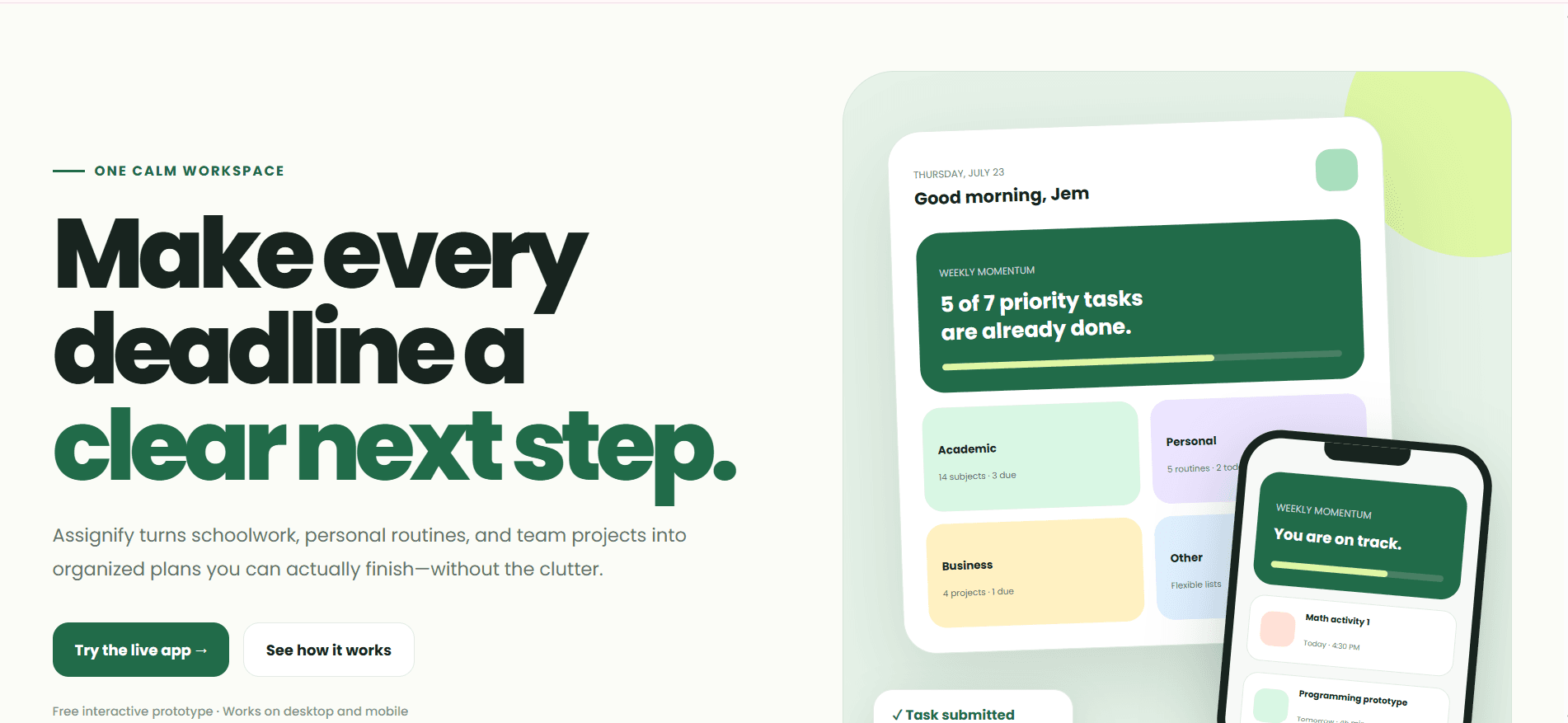Assignify preview